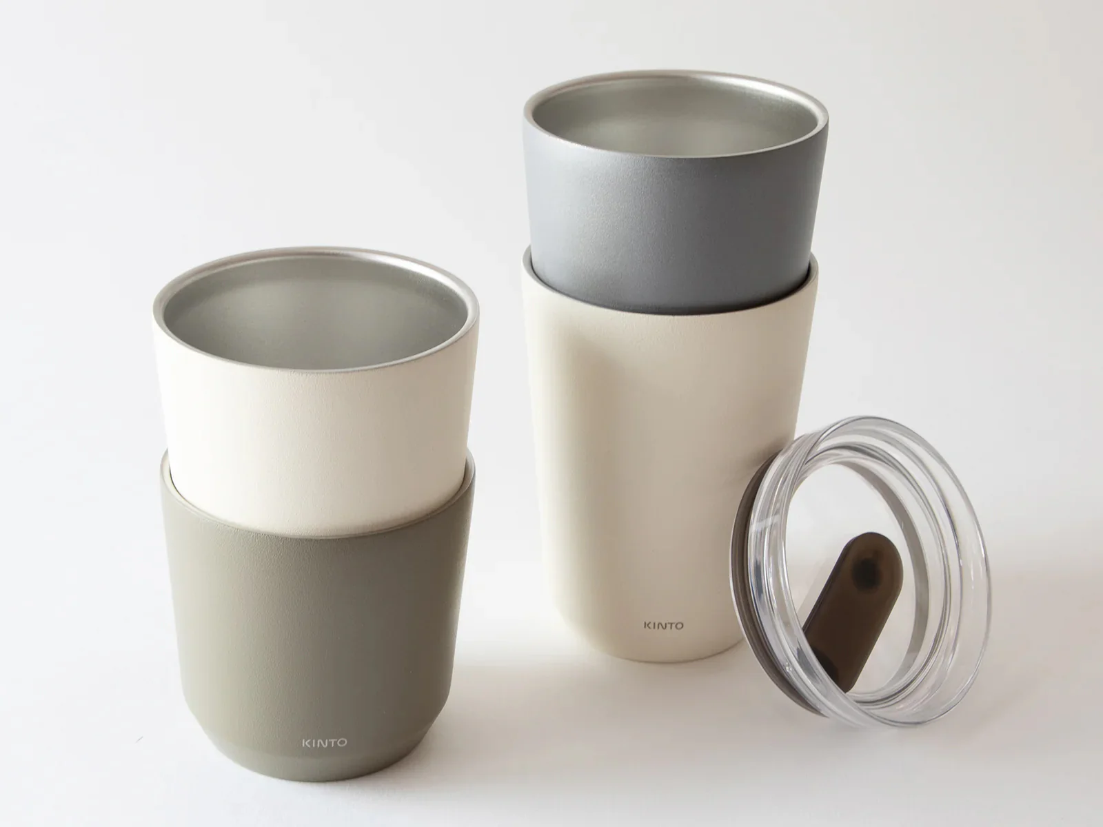 KINTO TO GO Tumbler With Plug 240ml Khaki - Image 7
