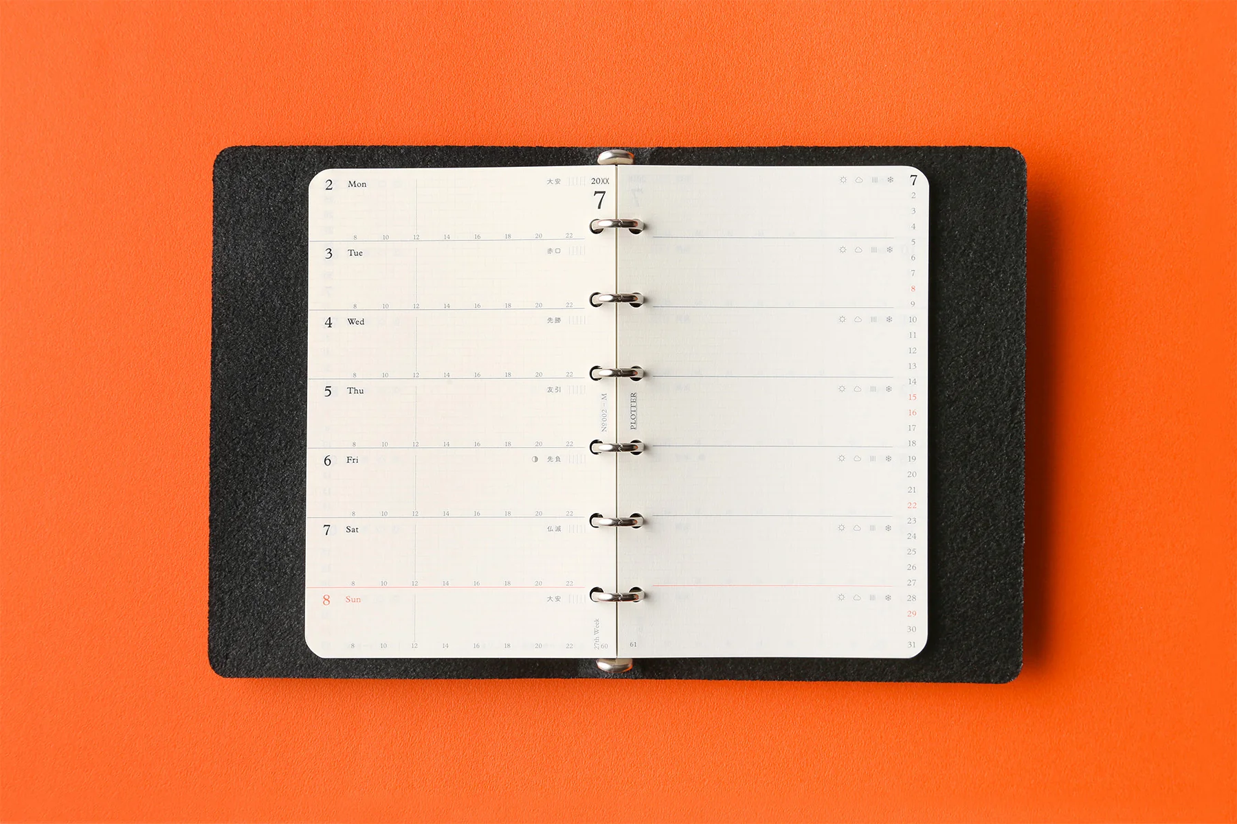 PLOTTER 2026 Weekly Schedule Diary Refill Mini Size - Image 4