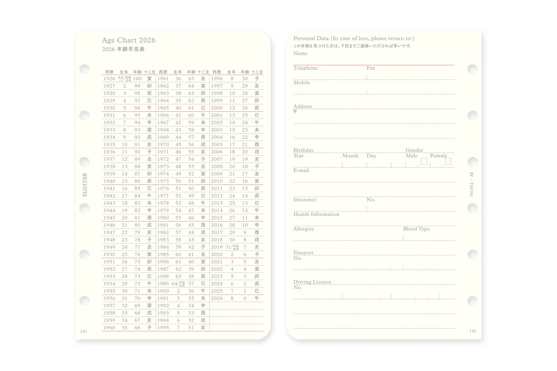 PLOTTER 2026 Weekly Schedule Diary Refill Mini Size - Image 8